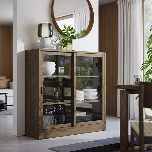 TONSTAD, cabinet with sliding glass doors. 2 of 5 open dialog