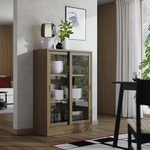 TONSTAD, cabinet with sliding glass doors. 2 of 5 open dialog