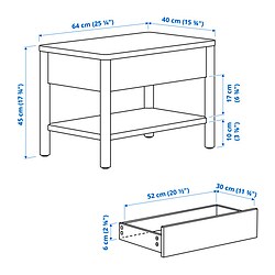 Measurement Illustration - TONSTAD side table