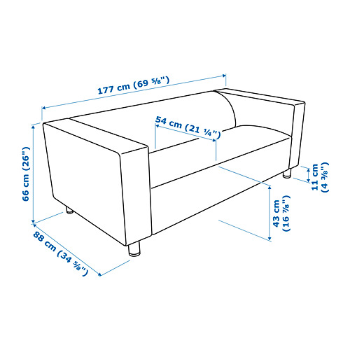 KLIPPAN, 2-seat sofa. 6 of 6 open dialog