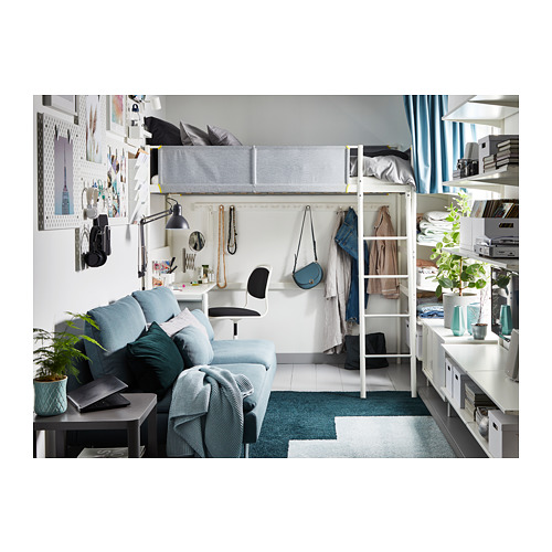 VITVAL, loft bed frame with desk top. 6 of 7 open dialog