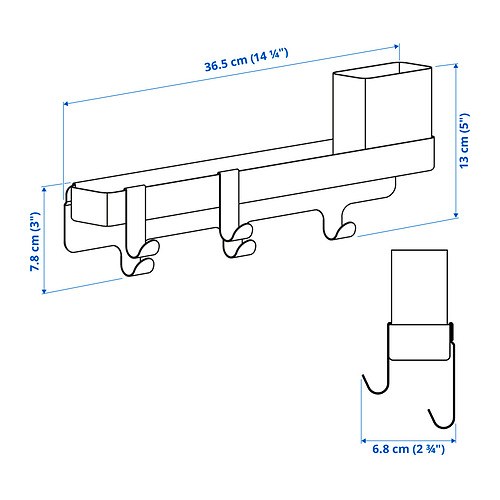 ALTARLIDEN, hook rack with storage. 17 of 17 open dialog