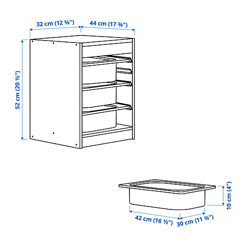 TROFAST, combinación almacenaje+cajas. 4 de 4 abrir diálogo