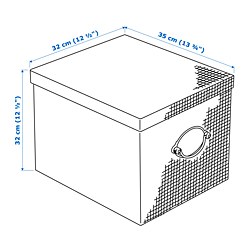Measurement Illustration - KVARNVIK storage box with lid
