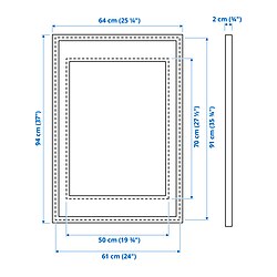 Measurement Illustration - SILVERHÖJDEN frame
