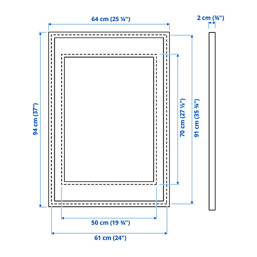 Measurement Illustration - SILVERHÖJDEN frame