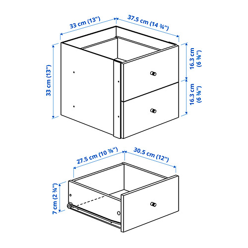 KALLAX, shelf unit with 2 inserts. 7 of 7 open dialog