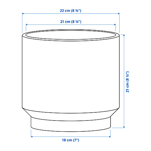 Measurement Illustration - HONUNGSPALM plant pot