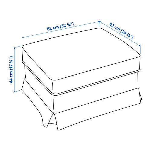 EKTORP, ottoman with storage. 5 of 5 open dialog