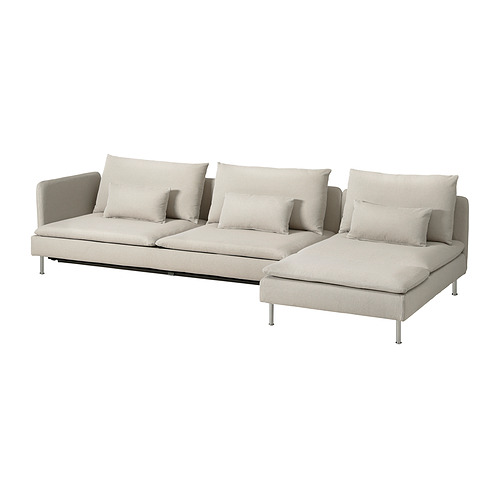 SÖDERHAMN, 4 seat sofa bed with chaise longue. 1 of 8 open dialog