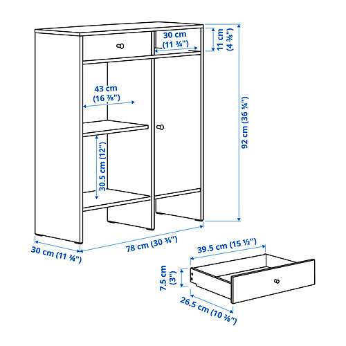 Measurement Illustration - BAGGEBO Sideboard