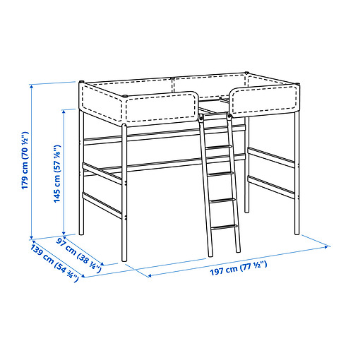 TUFFING, loft bed frame. 4 of 5 open dialog