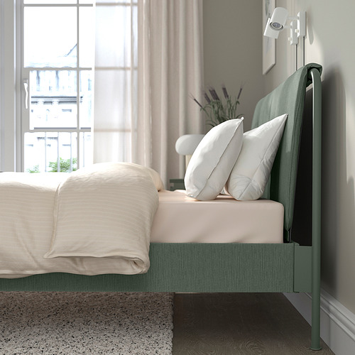TÄLLÅSEN, upholstered Queen bed frame. 4 of 12 open dialog