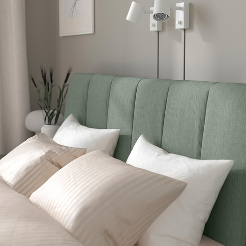 TÄLLÅSEN, upholstered Queen bed frame. 7 of 12 open dialog