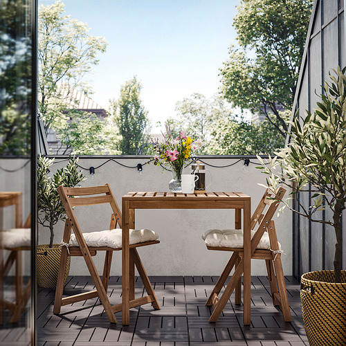 NÄMMARÖ, table and 2 folding chairs, outdoor. 2 of 2 open dialog