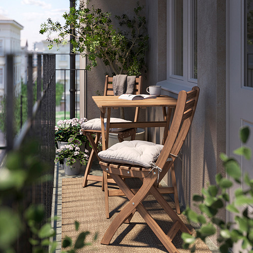 ASKHOLMEN, table and 2 folding chairs, outdoor. 2 of 6 open dialog