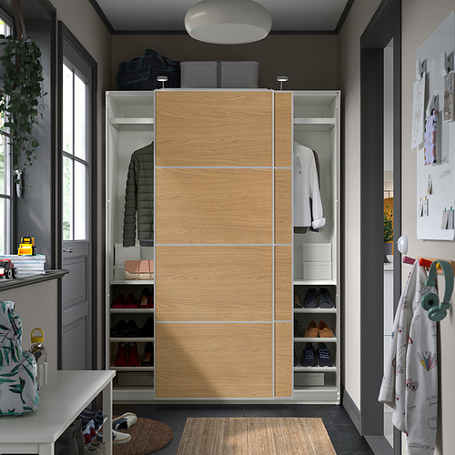 PAX / MEHAMN, wardrobe with sliding doors. 3 of 5 open dialog