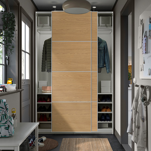 PAX / MEHAMN, wardrobe with sliding doors. 3 of 5 open dialog