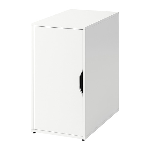 LAGKAPTEN: armario cubo blanco, diseño liso, una sola puerta, apertura derecha/izquierda.