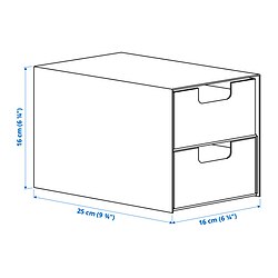 Measurement Illustration - GÄRDESGÅRD mini chest with 2 drawers