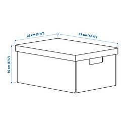 Ilustración de medidas - FJÄDERHARV caja de almacenaje+tapa