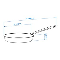 Measurement Illustration - HEMKOMST frying pan