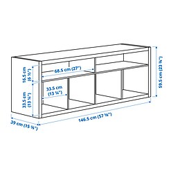 Measurement Illustration - KALLAX tv bench with underframe