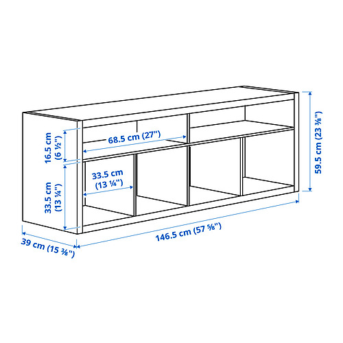 KALLAX, tv bench with underframe. 5 of 5 open dialog