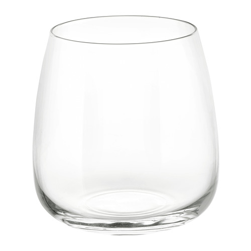 Un vidrio DYRGRIP transparente y sin tallo hecho de vidrio cristalino.