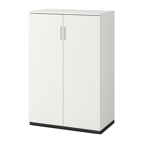 Mueble de almacenaje GALANT blanco, forma rectangular, diseño minimalista.
