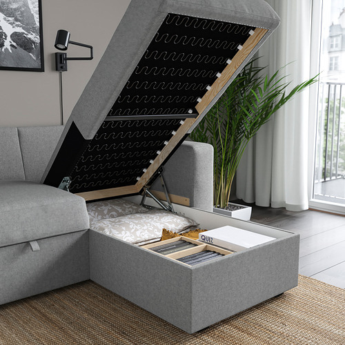 BÅRSLÖV, 3-seat sof-bed with chaiselongue. 5 of 9 open dialog