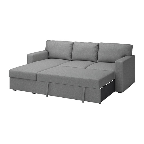 BÅRSLÖV, 3-seat sof-bed with chaiselongue. 2 of 9 open dialog