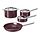 Select colour variation: non-stick coating stainless steel/dark red