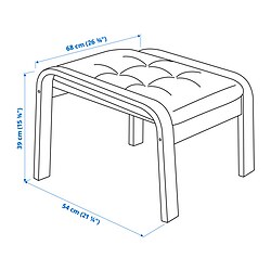 Measurement Illustration - POÄNG ottoman