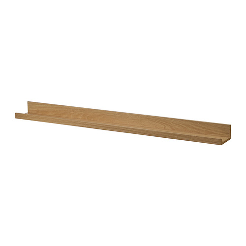 Estantería MOSSLANDA, de madera, marrón claro, rectangular, diseño sencillo.
