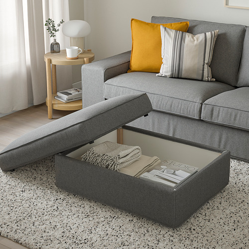 KIVIK, ottoman with storage. 3 of 5 open dialog