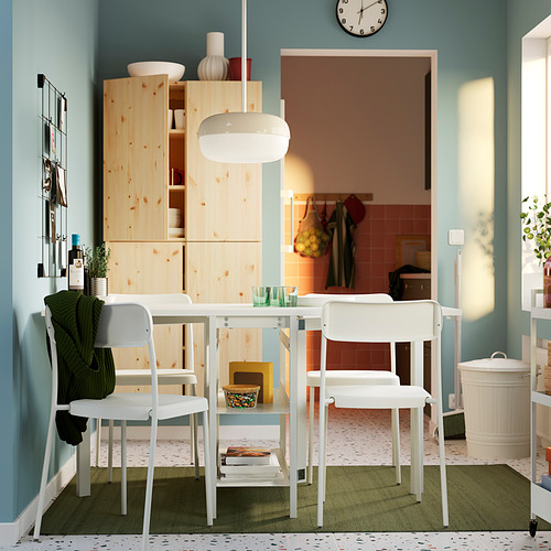 VIHALS, drop leaf dining table and 4 chairs. 3 of 7 open dialog