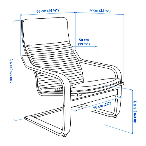 POÄNG, sillón y reposapiés. 8 de 8 abrir diálogo