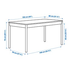 Measurement Illustration - TONSTAD table