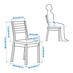 Measurement Illustration - TONSTAD chair