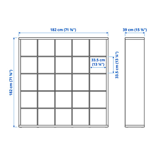 Measurement Illustration - KALLAX/LAGKAPTEN workstation