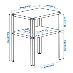 Measurement Illustration - KNARREVIK nightstand