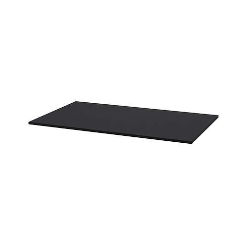 Tablero de mesa rectangular negro Sansberg hecho de lámina de melamina, tablero de partículas, borde de plástico, diseño moderno y elegante.