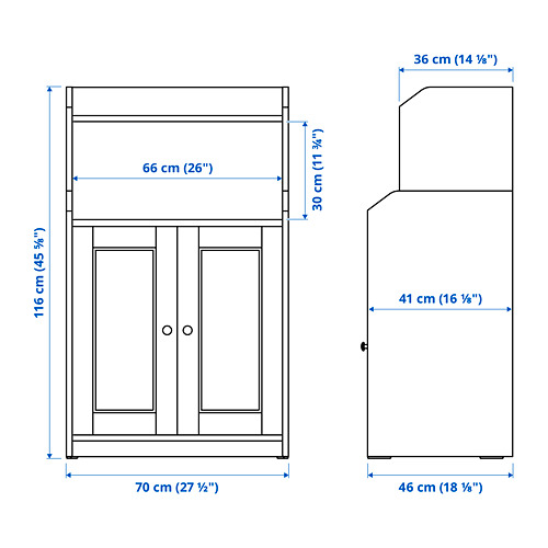 HAUGA, armario con puertas. 8 de 9 abrir diálogo
