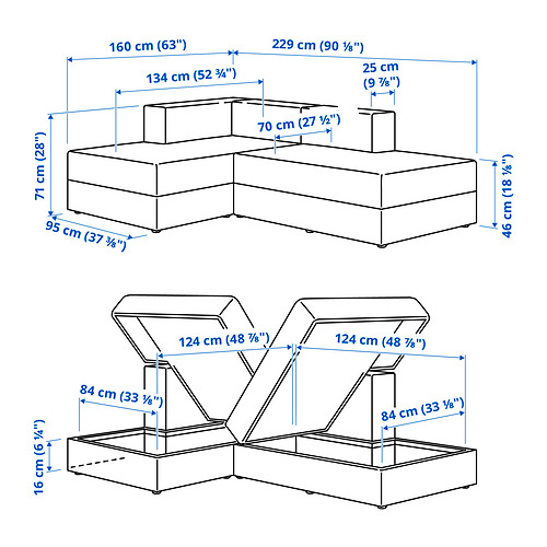 JÄTTEBO,  sofa modular chaiselongue. 9 of 9 open dialog