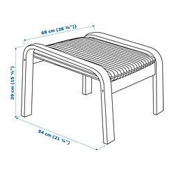 Measurement Illustration - POÄNG Footstool