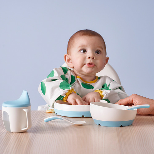 Alimentación para bebés con plato, tazón, taza y cuchara BÖRJA.