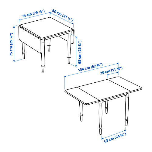 DANDERYD, drop-leaf dining table. 9 of 9 open dialog