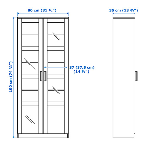 BRIMNES, TV storage combination/glass doors. 7 of 9 open dialog