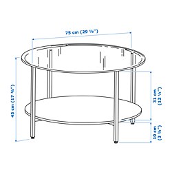 Measurement Illustration - VITTSJÖ coffee table